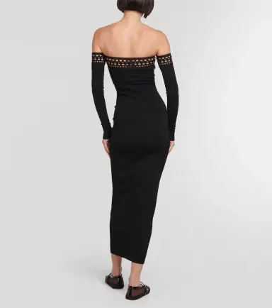 Alaïa Alaïa Vienne off-shoulder maxi dress | Thumbnail 5