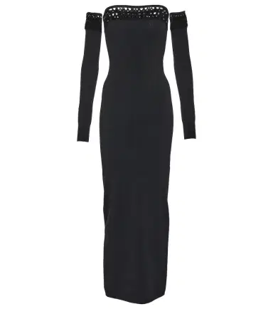 Alaïa Alaïa Vienne off-shoulder maxi dress | Thumbnail 1