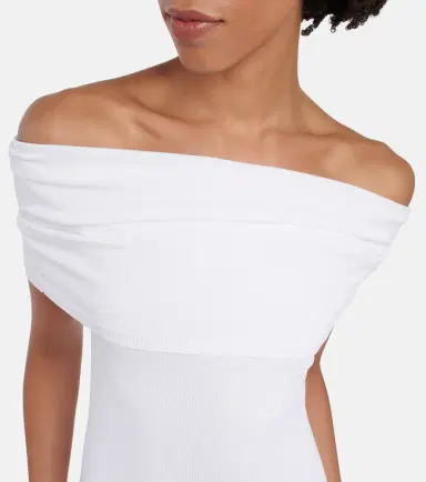 Alaïa Alaïa Off-shoulder knit bodysuit | Thumbnail 4