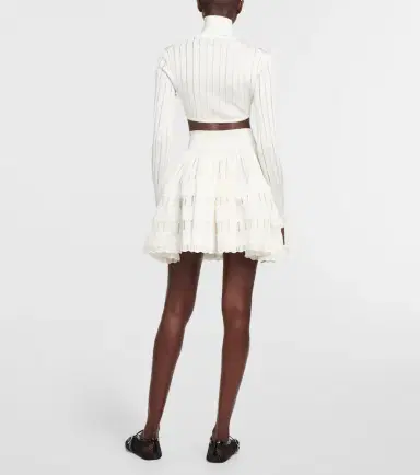 Alaia Alaïa Ribbed-knit cropped cardigan | Thumbnail 4