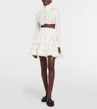 Alaia Alaïa Ribbed-knit cropped cardigan | Thumbnail 5