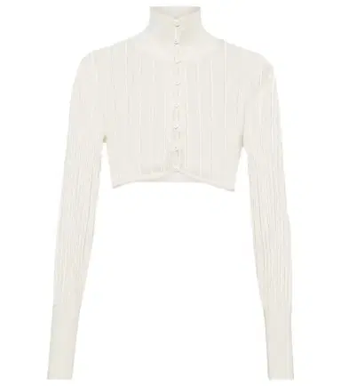 Alaia Alaïa Ribbed-knit cropped cardigan | Thumbnail 1