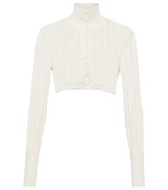 Alaia Alaïa Ribbed-knit cropped cardigan