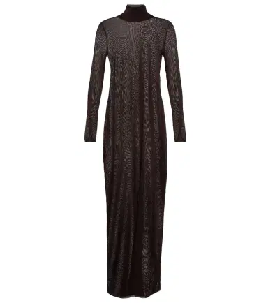Alaïa Alaïa High-neck knit maxi dress | Thumbnail 1