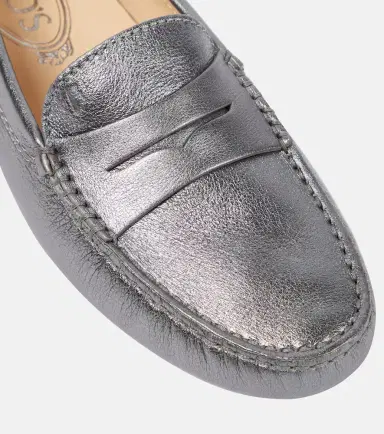 Tod's Metallic leather moccasins | Thumbnail 3 Tod's Metallic leather moccasins | Thumbnail 3