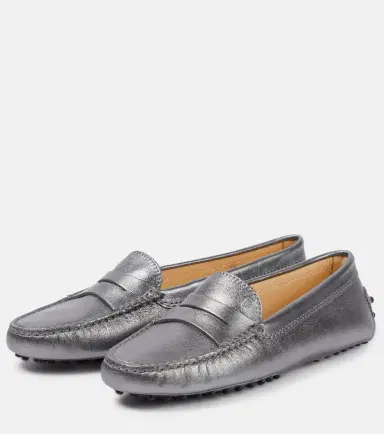 Tod's Metallic leather moccasins | Thumbnail 4 Tod's Metallic leather moccasins | Thumbnail 4