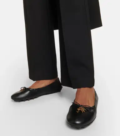 Tod's Gommino leather ballet flats | Thumbnail 2
