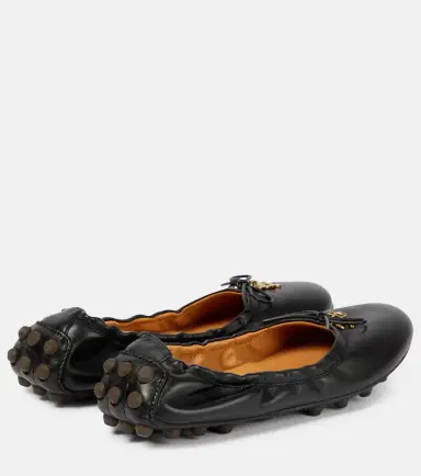 Tod's Gommino leather ballet flats | Thumbnail 4
