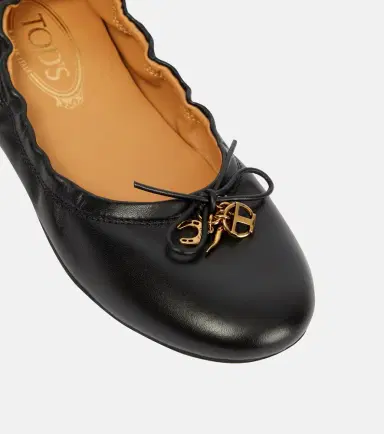 Tod's Gommino leather ballet flats | Thumbnail 5