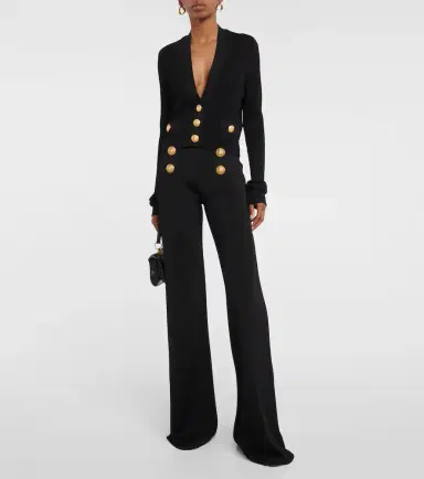 Balmain High-rise flared knit pants | Thumbnail 3