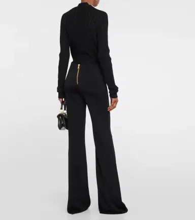 Balmain High-rise flared knit pants | Thumbnail 4