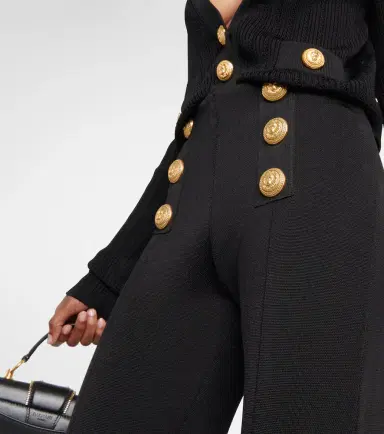 Balmain High-rise flared knit pants | Thumbnail 6