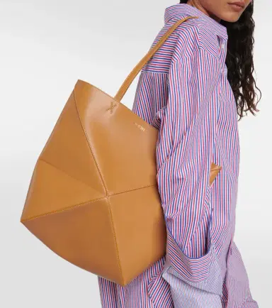 Loewe Puzzle Fold Medium leather tote bag | Thumbnail 5