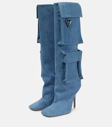 The Attico Sienna Tube denim knee-high boots | Thumbnail 4