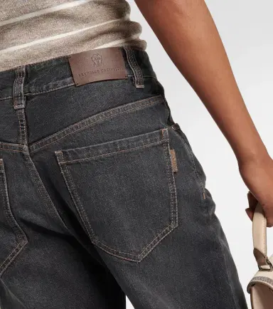 Brunello Cucinelli Embellished wide-leg jeans | Thumbnail 2