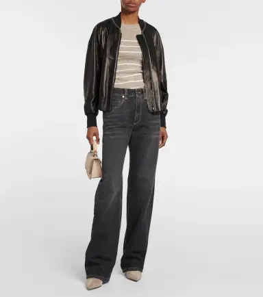 Brunello Cucinelli Embellished wide-leg jeans | Thumbnail 5