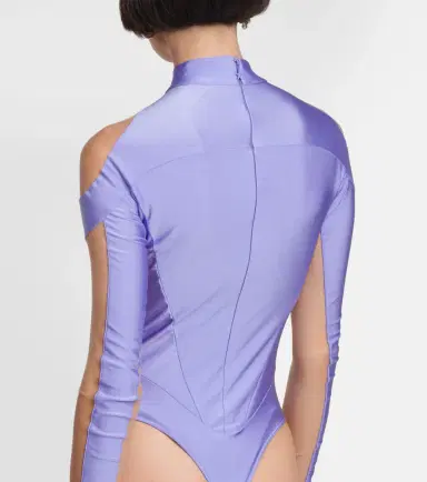 Mugler Paneled tulle bodysuit | Thumbnail 2