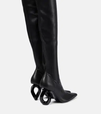JW Anderson Chain over-the-knee leather boots | Thumbnail 3