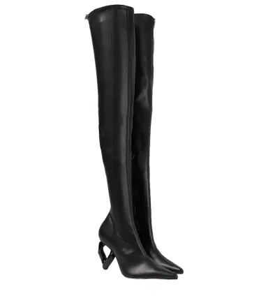 JW Anderson Chain over-the-knee leather boots | Thumbnail 1