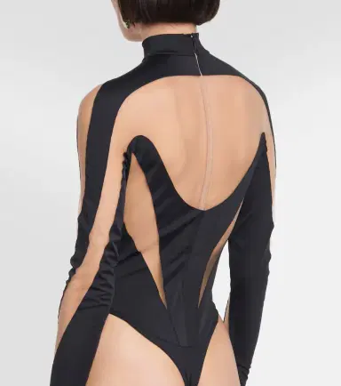 Mugler Mesh-trimmed bodysuit | Thumbnail 3
