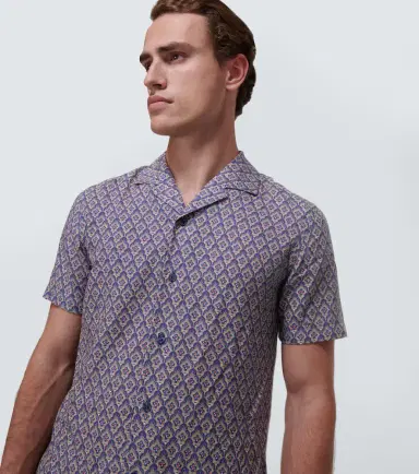Orlebar Brown Hibbert printed bowling shirt | Thumbnail 4
