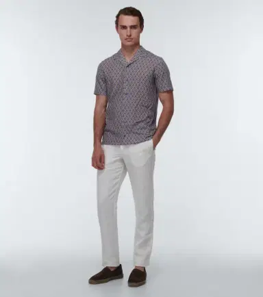 Orlebar Brown Hibbert printed bowling shirt | Thumbnail 6