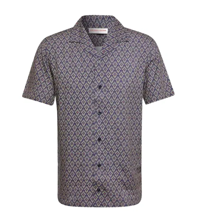 Orlebar Brown Hibbert printed bowling shirt