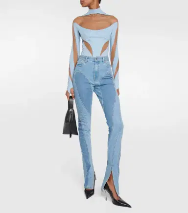 Mugler Paneled bodysuit | Thumbnail 3 Mugler Paneled bodysuit | Thumbnail 3