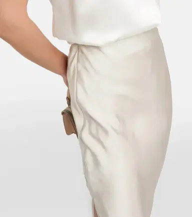 Brunello Cucinelli Satin midi skirt | Thumbnail 3