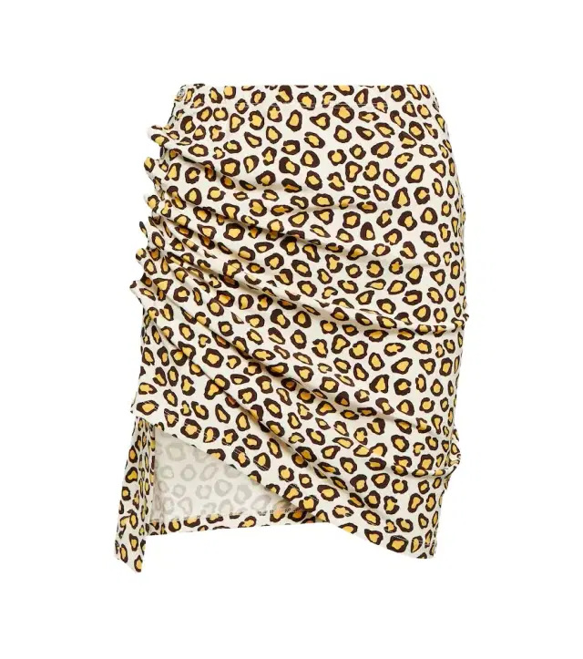 Rabanne Leopard-print jersey miniskirt