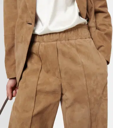 Brunello Cucinelli Wide-leg suede pants | Thumbnail 2