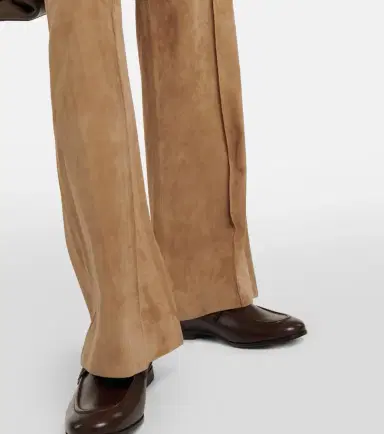 Brunello Cucinelli Wide-leg suede pants | Thumbnail 3