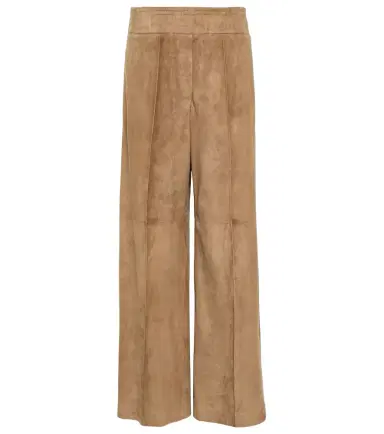 Brunello Cucinelli Wide-leg suede pants | Thumbnail 1