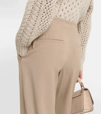 Brunello Cucinelli High-rise straight wool-blend pants | Thumbnail 3