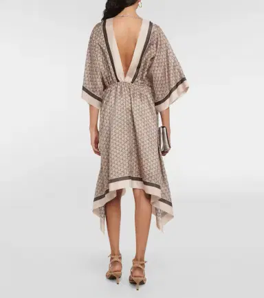 Brunello Cucinelli Printed silk kaftan | Thumbnail 3