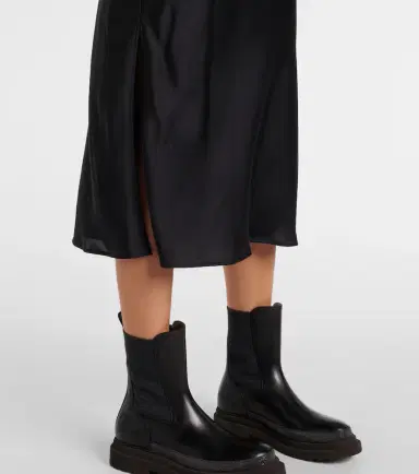 Brunello Cucinelli Satin midi skirt | Thumbnail 3
