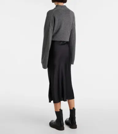 Brunello Cucinelli Satin midi skirt | Thumbnail 4