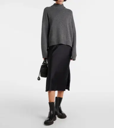 Brunello Cucinelli Satin midi skirt | Thumbnail 6