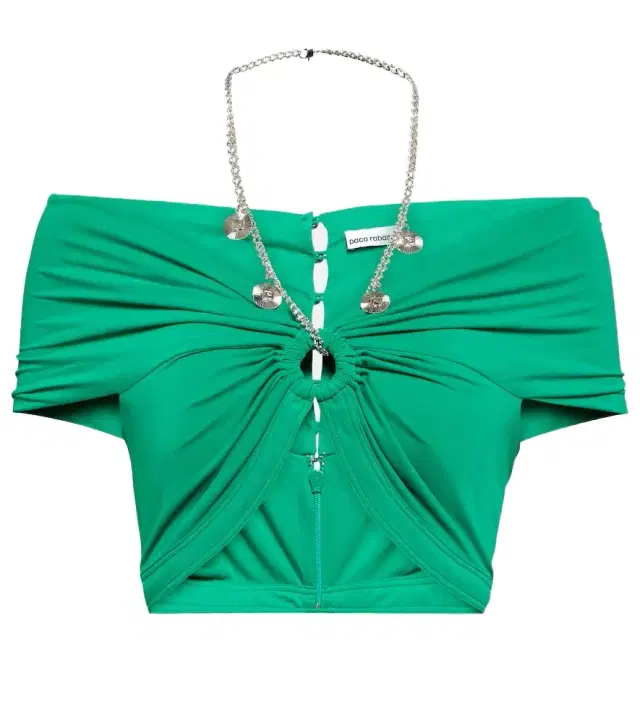 Rabanne Cutout jersey top