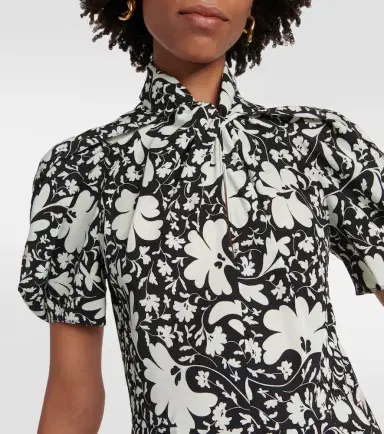 Stella McCartney Floral silk midi dress | Thumbnail 3