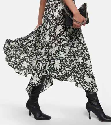 Stella McCartney Floral silk midi dress | Thumbnail 4