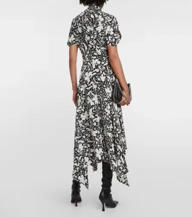 Stella McCartney Floral silk midi dress | Thumbnail 5