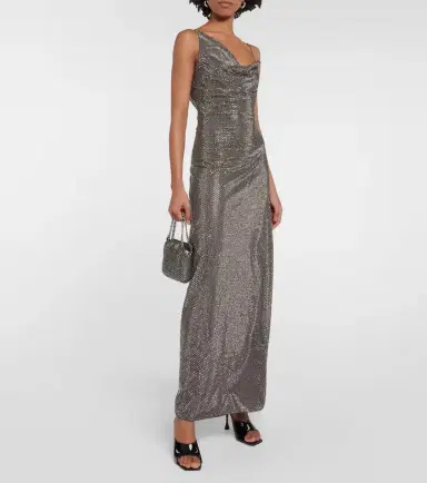 Stella McCartney Asymmetric embellished maxi dress | Thumbnail 5