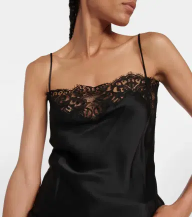 Stella McCartney Satin and lace tank top | Thumbnail 4