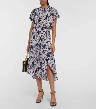 Stella McCartney Floral silk midi dress | Thumbnail 2