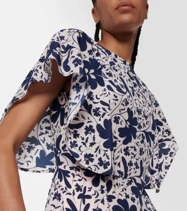 Stella McCartney Floral silk midi dress | Thumbnail 3