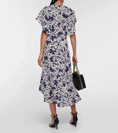 Stella McCartney Floral silk midi dress | Thumbnail 5