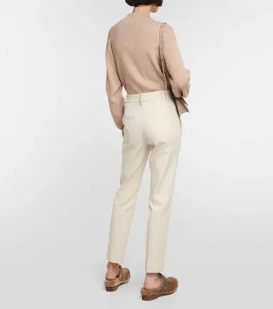 Brunello Cucinelli Cotton-blend slim pants | Thumbnail 5