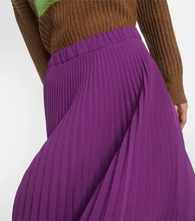 Plan C Pleated jersey midi skirt | Thumbnail 2