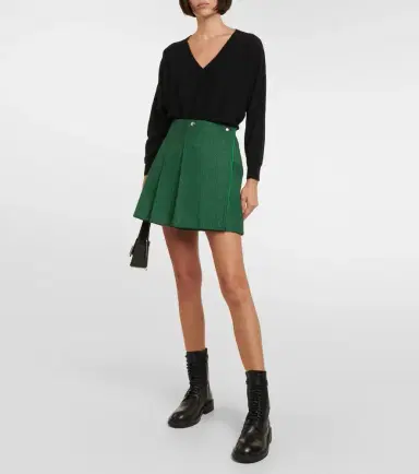 Plan C Pleated wool-blend miniskirt | Thumbnail 2
